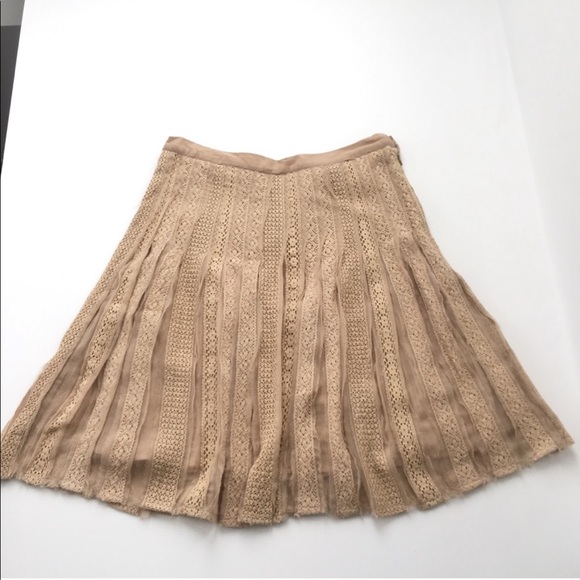 SOLD Anthropologie Odille Silk Pleat Ballet Skirt 4 - Picture 4 of 12